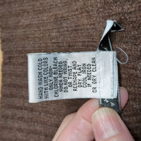 Marconi Cashmere wrap sweater, brown, Small or XS - Picture 7 of 7